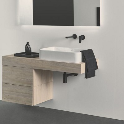 ORNAMENT BATERIE LAVOAR PERETE CERAFINE O SILK BLACK, PIPA 22.4 CM (PENTRU A1313NU)